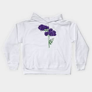 Purple sweet peas Kids Hoodie